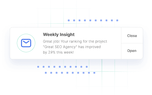 Weekly insights and recommendations